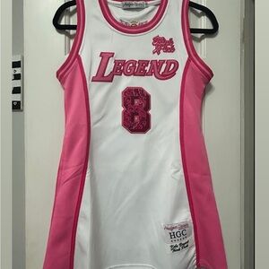 Pink and White Casual Dress